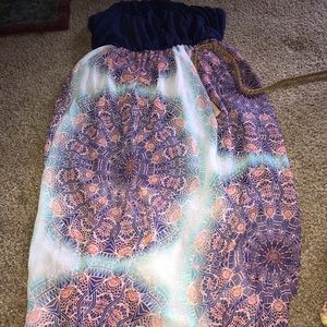 Strapless long dress